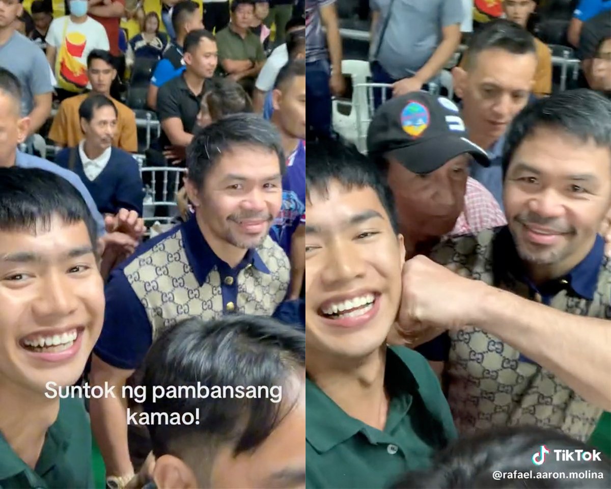 Yung gusto mo ng selfie pero sa kamao ni manny