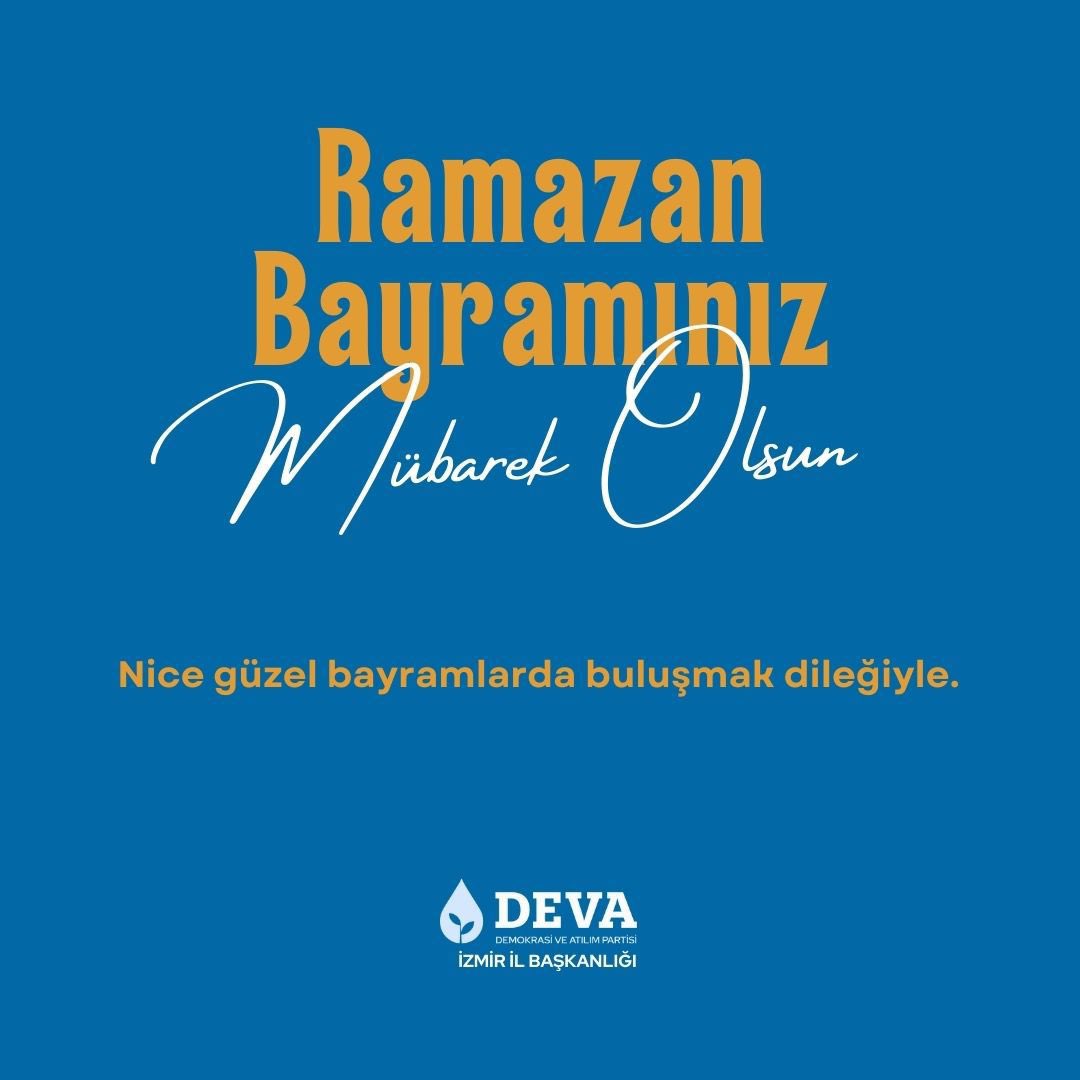 #RamazanBayramı nızı kutlar, ülkemize huzur, mutluluk ve bereket getirmesini dileriz