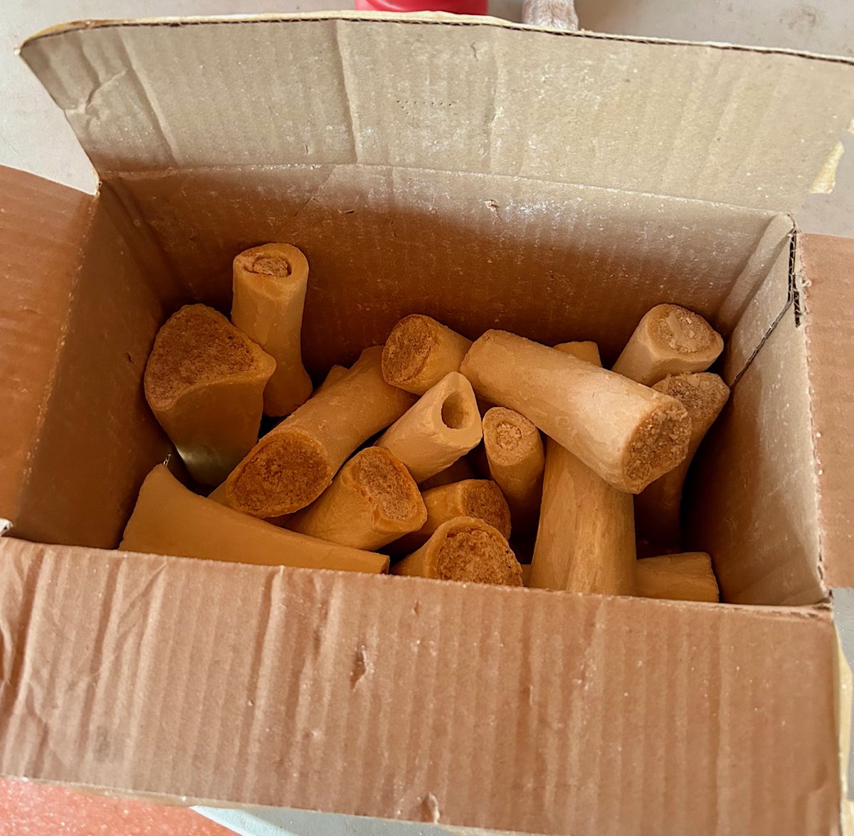 A big thank you to Nina who sent us these filled bones as her dog, Bobby who wasn't keen on them.