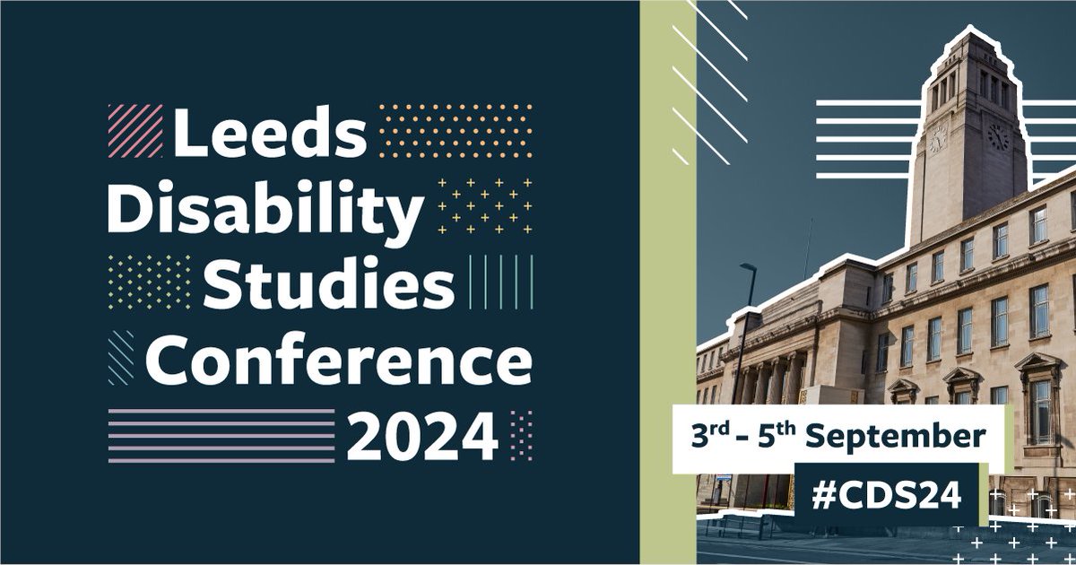 Three weeks left to submit your abstracts for the Leeds Disability Studies Conference 3-5th September 2024. Submission deadline 30th April. bit.ly/CDS24cfp