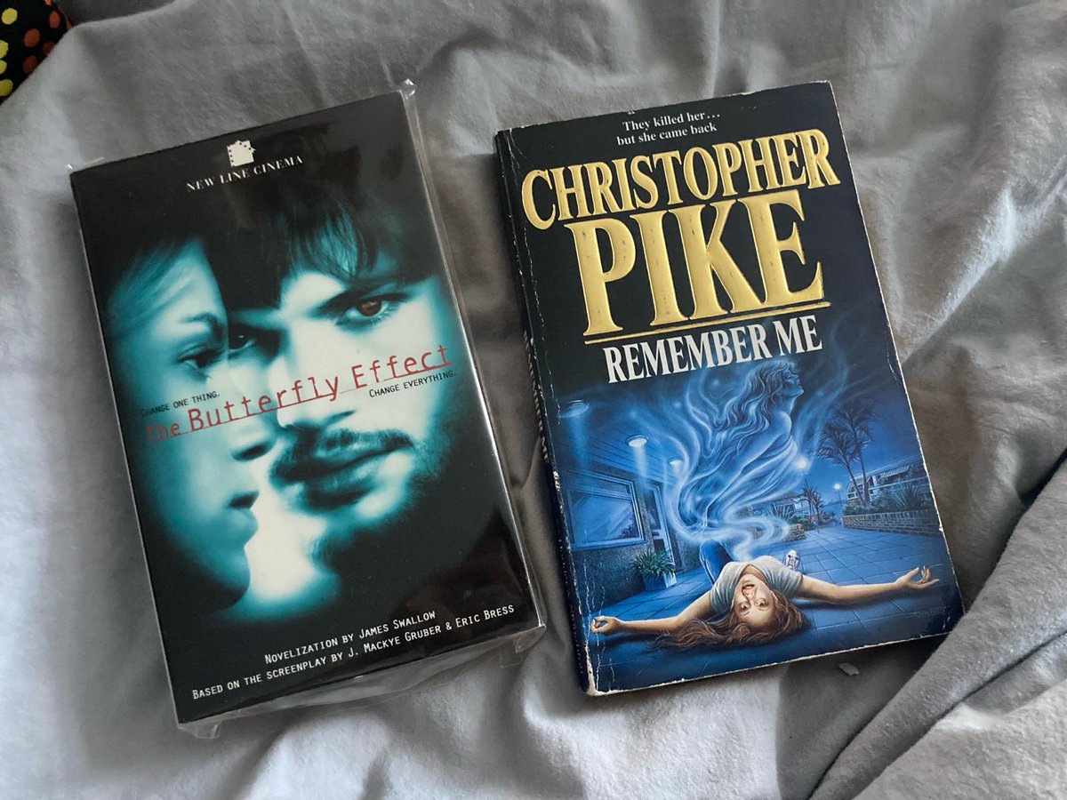 HBD to me😆 amongst lovely gifts these are standout. Marry someone who will source weird rare books for you! Original 90s cover for Remember Me and the tie in for the ace and underrated film The Butterfly Effect which is no longer in print. #RememberMe #TheButterflyEffect #90s
