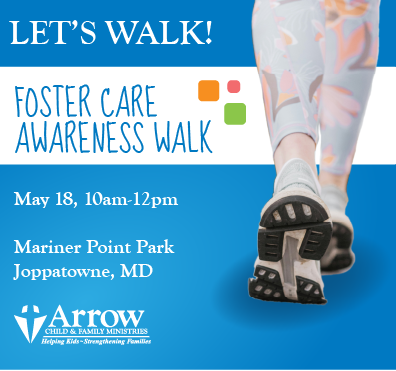 We’re getting a head start! May is #FosterCareAwareness Month!
Let's walk together to raise awareness for foster care in Harford County and surrounding areas. Lace up your shoes and be a part of this special event!
Visit qrco.de/betGRa to sign up!  #TogetherKidsWin
