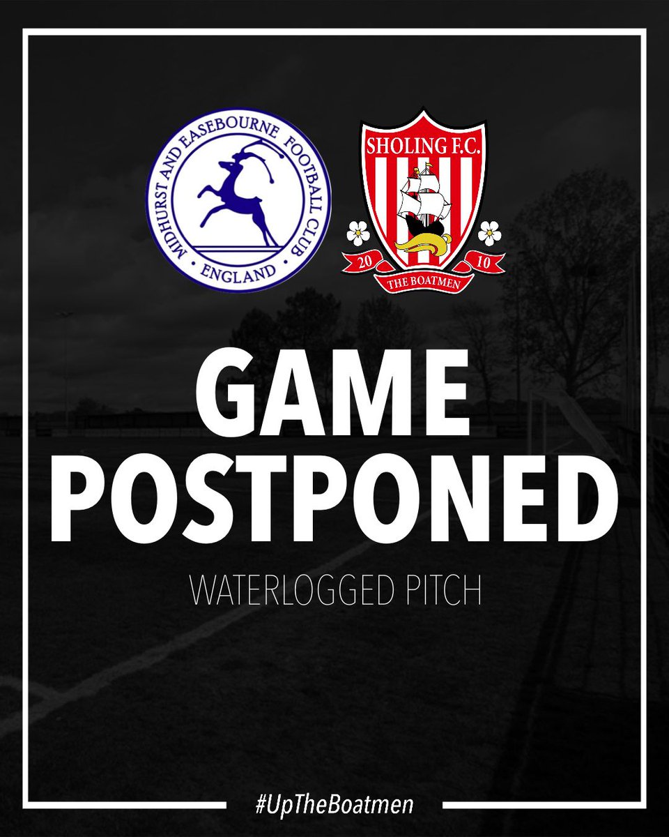 GAME OFF

The downpour this afternoon has unfortunately rendered the pitch at @Midhurst_FC unplayable.

We thank M&E for the early communication and hope we get a chance to visit before the season ends!

#UpTheBoatmen
🔴⚪