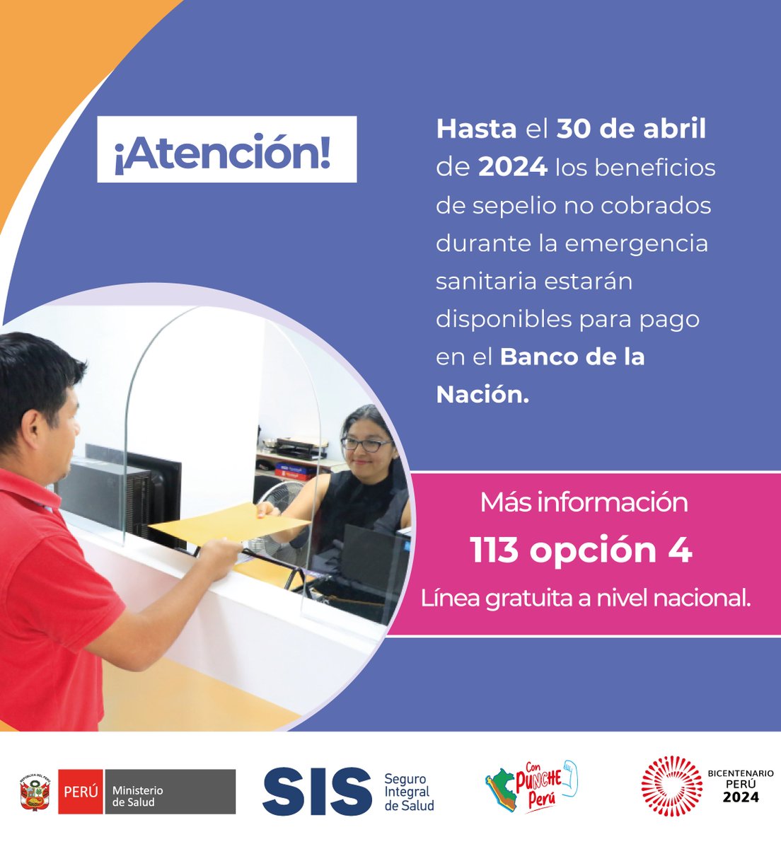 🚨¡Atención!🚨 Verifica el estado de tu trámite aquí 👉 bit.ly/3TUlHCt *La prórroga solo aplica a quienes tramitaron el beneficio de sepelio y no pudieron hacerlo efectivo por la pandemia. SIS, estamos para ti. 🙌