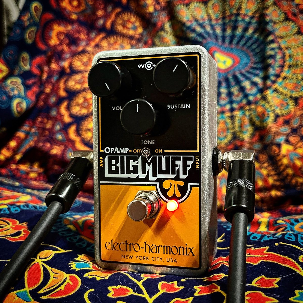 Let the EHX Op-Amp Big Muff Pi take you on a trip of fuzz love and overwhelming tones! ehx.com/opampbigmuffpi #ehx #guitarpedals #guitargear #guitareffects #electroharmonix #bigmuff