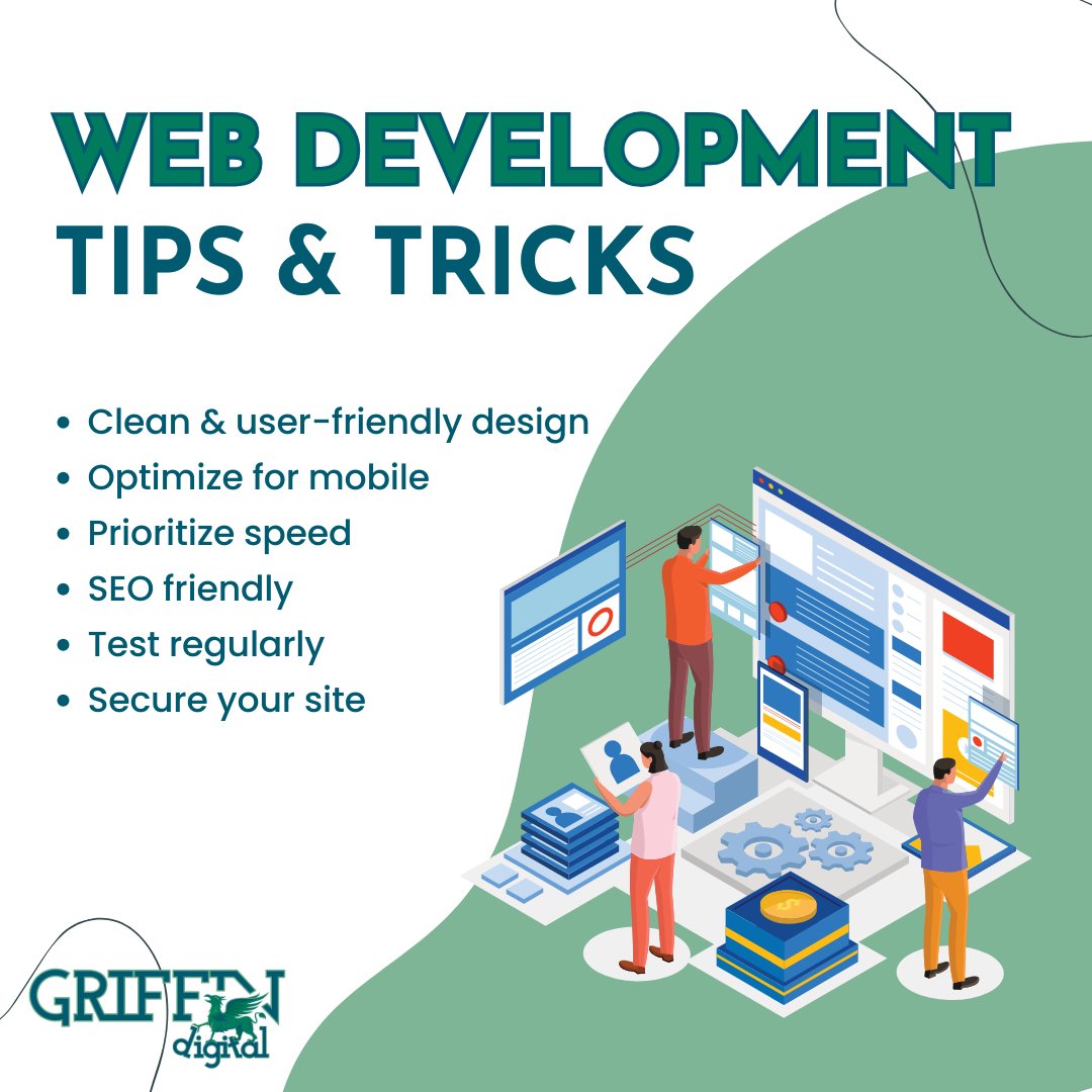 Websites need the “3 S’s”: simple, speedy, & SEO-savvy! Transform your website with our favorite web-optimization tips 🌐

Don’t have the time to optimize your website yourself? Schedule a consult or DM us!griffindigital.io/signup/
#WebDevelopment #WebDesignTips #WebOptimization