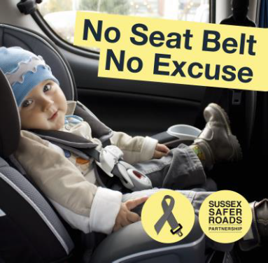 Children are more likely to wear a belt if their parent does. Wearing yours means you will still be around to care for and look after them. Make the right choice! #BeltUp #NoExcuse
