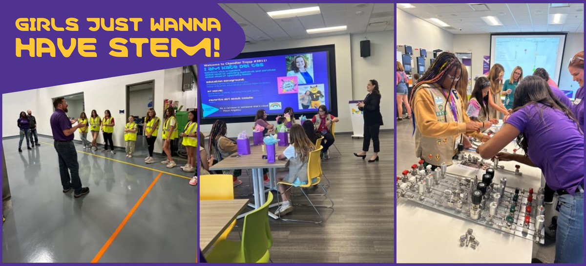 The WSN at Chandler hosted a STEM program for the West Chandler Cadette Troop #3811, introducing Girl Scouts to science and technology: plant tours, career insights, hands-on demonstrations, & STEM activities. The event aimed to empower women & spark curiosity in STEM fields 🚀