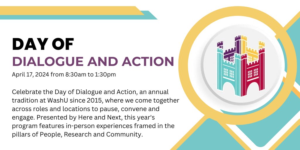 Celebrate the Day of Dialogue and Action, @WUSTLmed where we come together across roles and locations to pause, convene and engage. This year's program features in-person experiences framed in the pillars of People, Research and Community. Register > l8r.it/I6PK