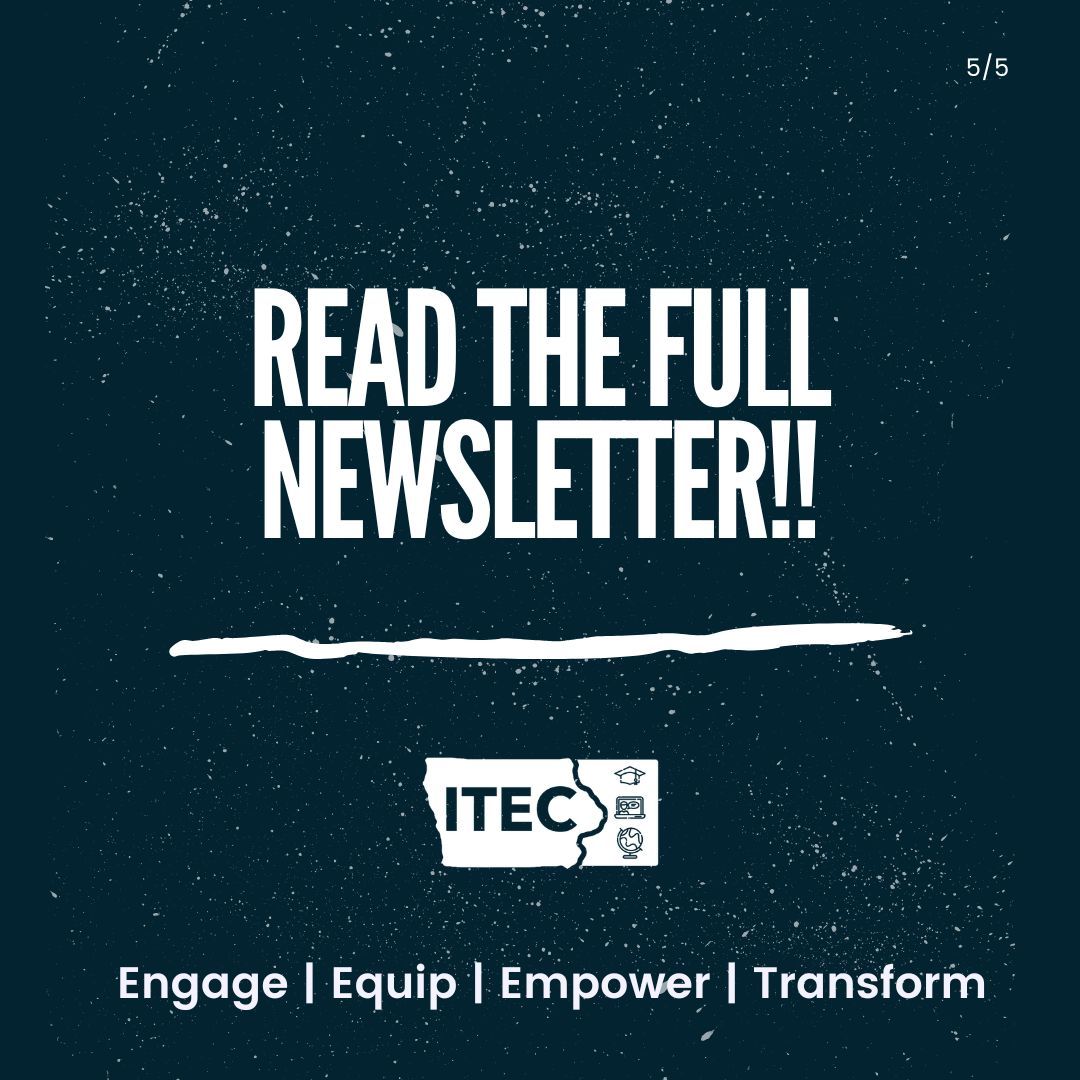 📣  Lots of great information in the April newsletter. 

👀  Check it out for: 

💡 Tip or Strategy
📕 Learning Recommendation
💻  Tech Tool of the month
📹  Upcoming webinars
🎉  Fall Conference info
🤘 Rockstar recognition

🔗  buff.ly/43VmGXQ 

#itecia #iaedchat