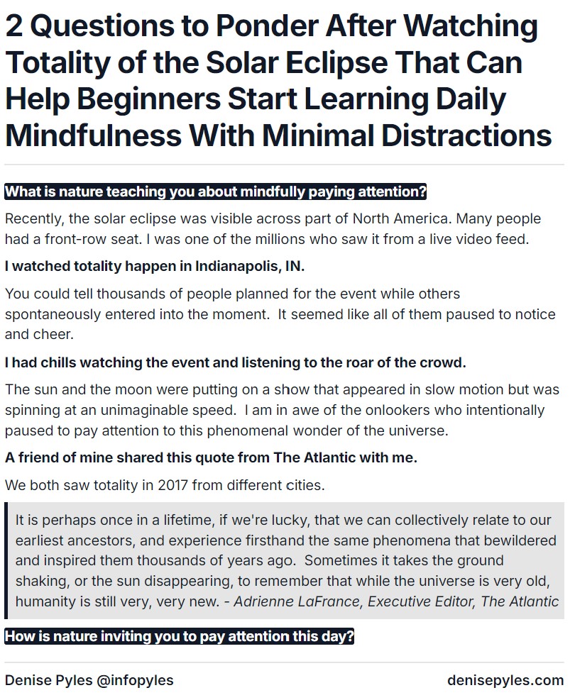 These two simple questions can help you start learning the practice of mindfulness today.

#ship30for30
#buildinpublic