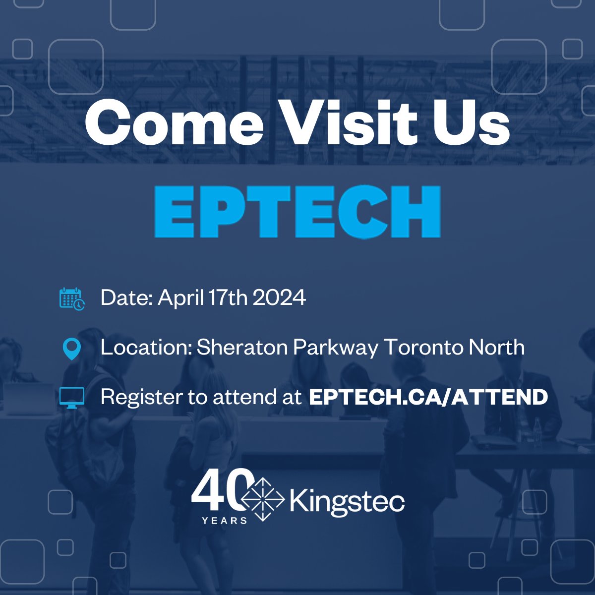 Kingstec_Tech's tweet image. On April 17th, Kingstec will be back at the EPTECH show in Toronto! Join us at the Kingstec booth to meet our team and discuss how we can help bring your project to market. See you there! 

#Kingstec #Kingstectechnologies #EPTECH2024 #Innovation