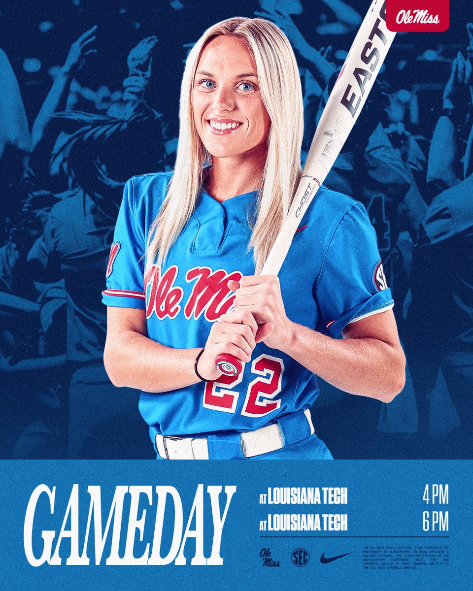 Midweek Double Dip ✌️ 🆚 Louisiana Tech ⏰ 4 & 6 pm CT 📍 Ruston, La. 🏟 Dr. Billy Bundrick Field 📊 rebs.us/3BgmXqk 📺 rebs.us/3UbCKl3 📺 rebs.us/4cTpybY