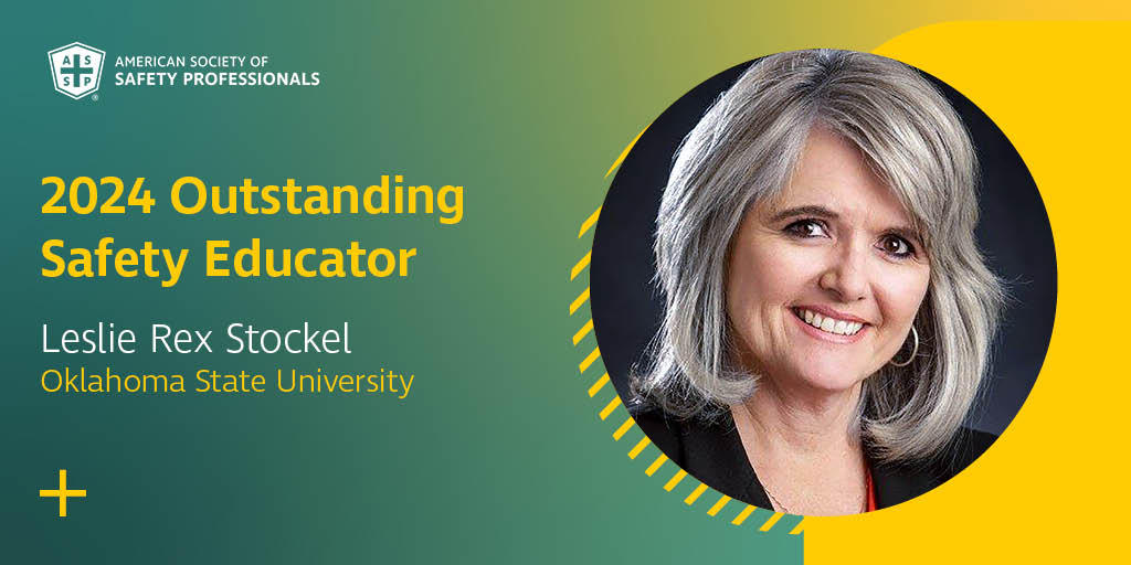 Please join us in congratulating Leslie Rex Stockel on receiving our 2024 William E. Tarrants Outstanding Safety Educator Award! Thank you, Leslie, for all you do to teach and inspire the next generation of safety professionals. assp.us/43QvttW