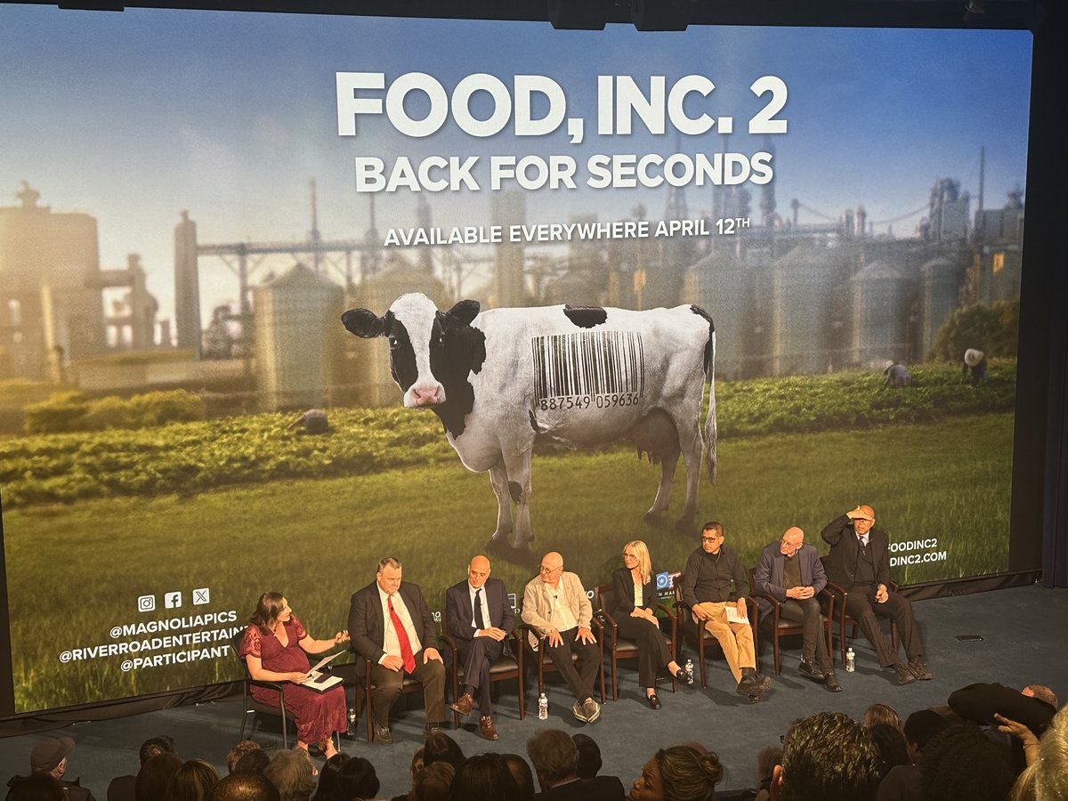 Last night, we were proud to be part of the premiere of #FoodInc2 & the impact campaign to end corporate control over & destruction of our food system. The film makes clear that putting too much of the food supply in too few hands makes us all vulnerable. 1/2