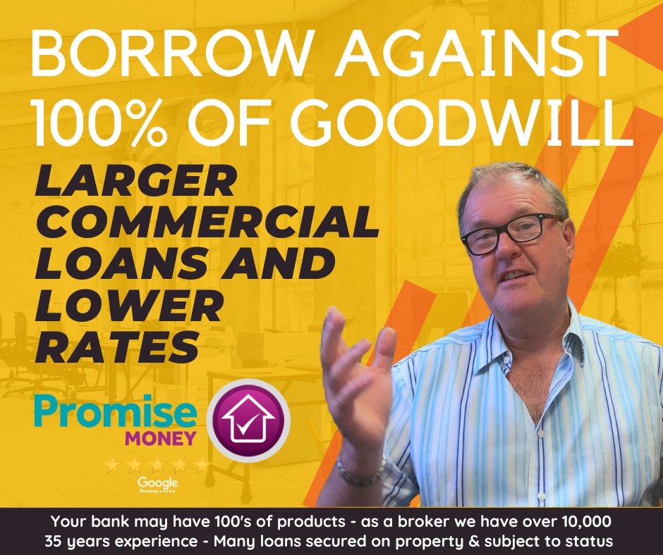 Some commercial mortgage lenders will lend against the value of your building and your business goodwill when buying or remortgaging a building

Check out our video and article to learn more! - promisemoney.co.uk/borrow-against…