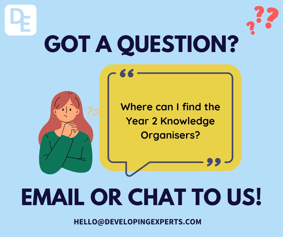 Have you got a curriculum question you'd like to ask us? 🤔💭You can contact us via our online chat or by email at hello@developingexperts.com! You can also find answers to our FAQs here: hubs.ly/Q02sdw7d0 #ScienceCurriculum