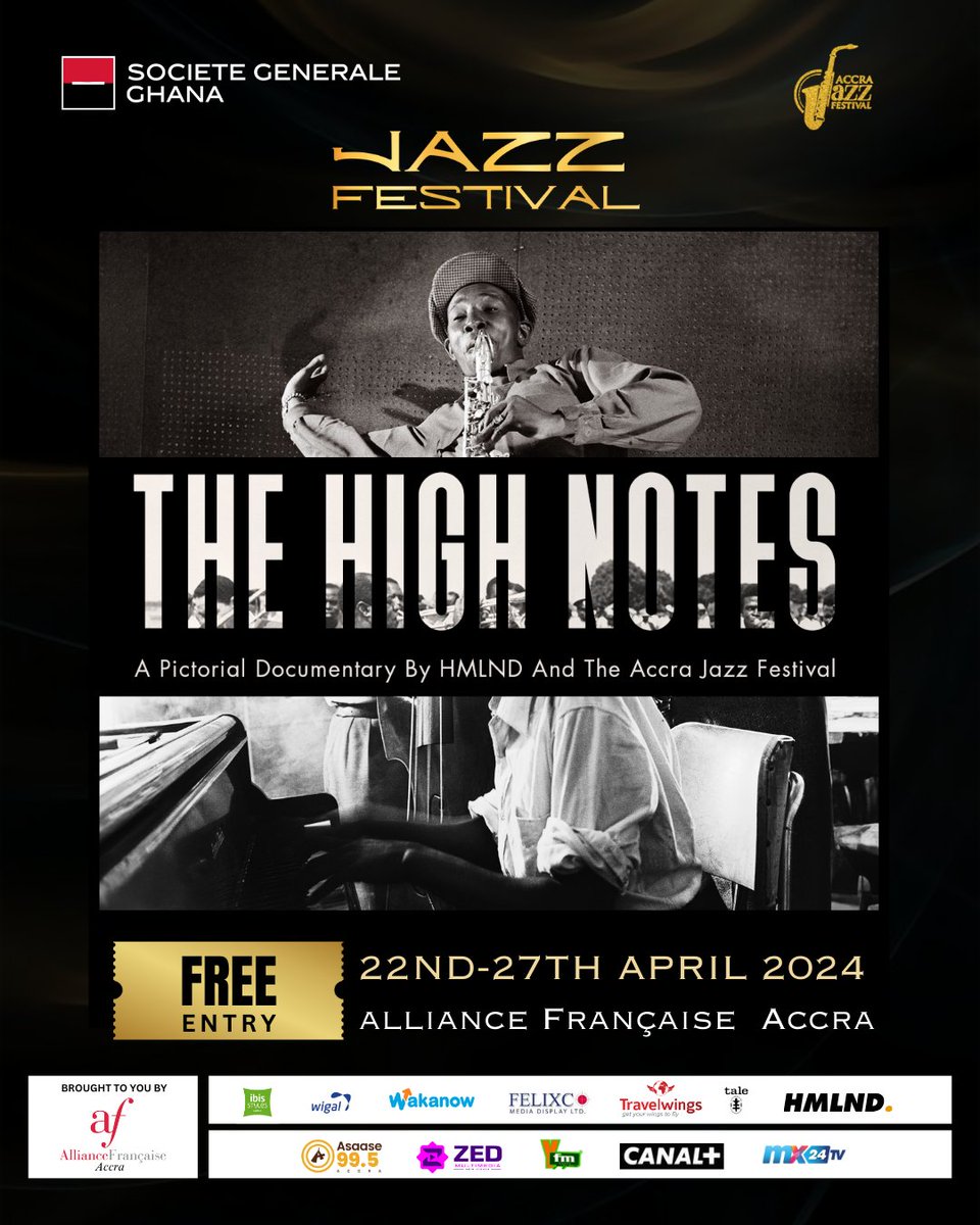 Experience 'The High Notes,' a photographic exhibition curated by @we.are.homeland, that takes you on a visually stunning journey through the vibrant history of jazz across the African continent. Date: 22nd-27th April Time: 6pm on 22nd & 9am-6pm 23rd-27th #SGGHJazzFest2024