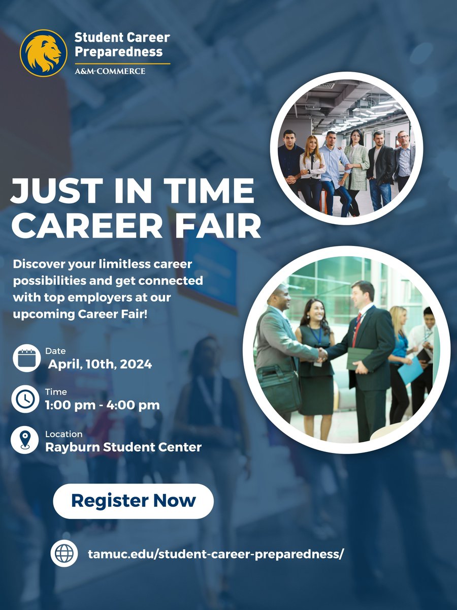 Reminder that today is the All Majors 'Just in Time' Career Fair! Connect with many employers across the state, and country! More information here: buff.ly/3Jbzm3p
