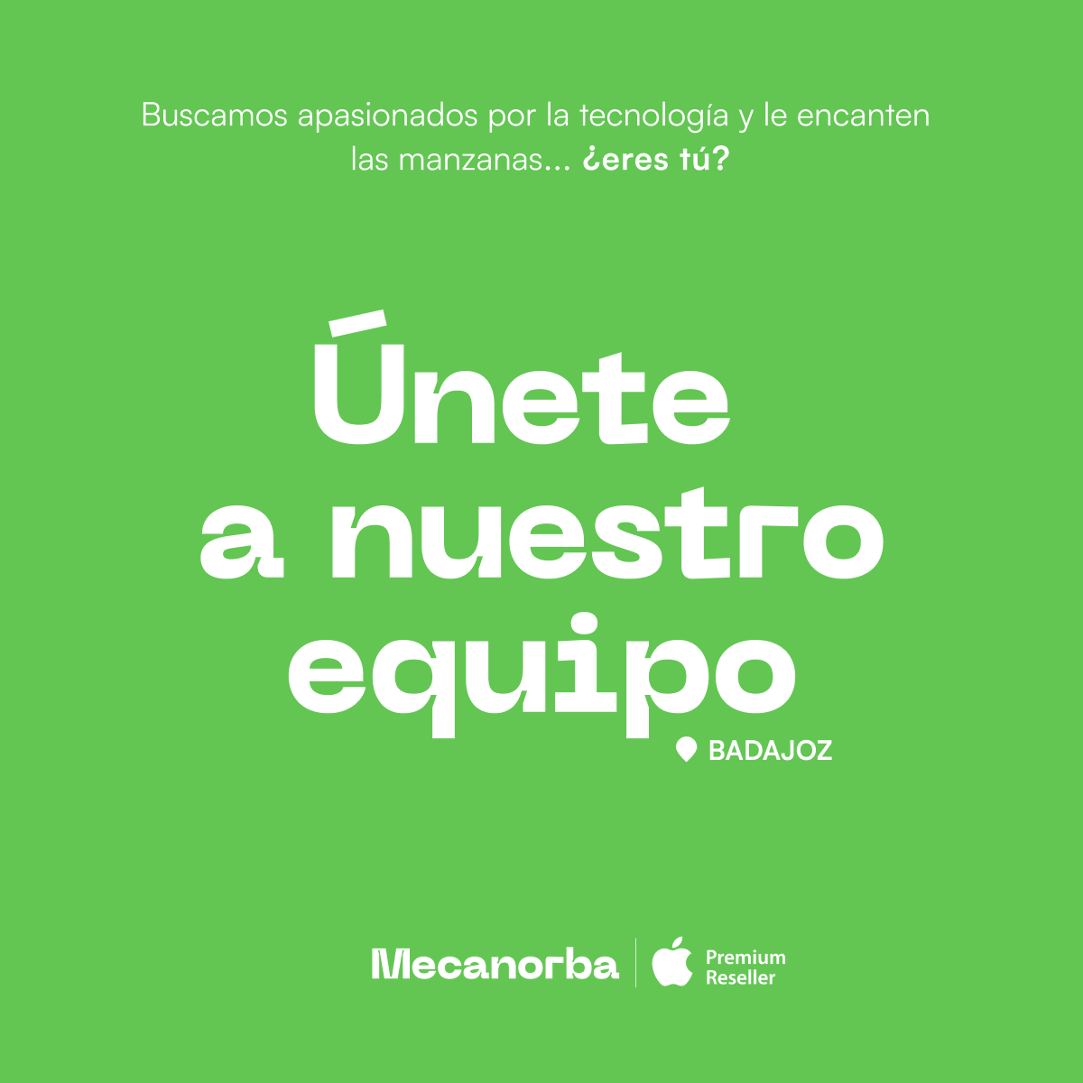 mecanorba's tweet photo. ¡Únete a nuestro equipo en Mecanorba!🎉Si tienes conocimientos sobre Apple, capacidad de trabajo en equipo, buenas dotes comunicativas y excelente trato al público, tenemos el puesto de trabajo perfecto para ti
➡️Rellena el cuestionario: https://t.co/103iN38Zkb https://t.co/awUxxiDSi3