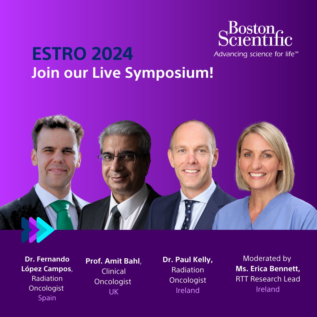 Join our Live Symposium at #ESTRO24 with Dr @F_lopez_campos, Prof. Amit Bahl and Dr @PaulKRadiation, moderated by Ms. @EricabennettRTT on May 6 at 1 pm Hall 1. Let's advance together with SpaceOAR Hydrogel. bit.ly/4cKZMXf #BSCEMEA #VueIT