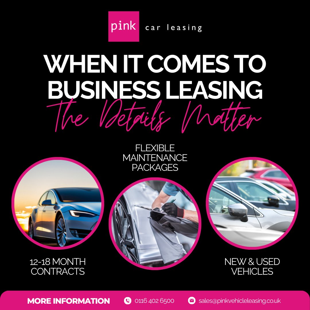 🚘🚘 Have you heard about the Pink #BusinessLeaseBenefits Package? Sign up today and enjoy exclusive access to a wide range of premium vehicles at market-leading prices, contract lengths to suit your requirements, FREE UK delivery and much more! 🌐 bit.ly/3ZplTw5