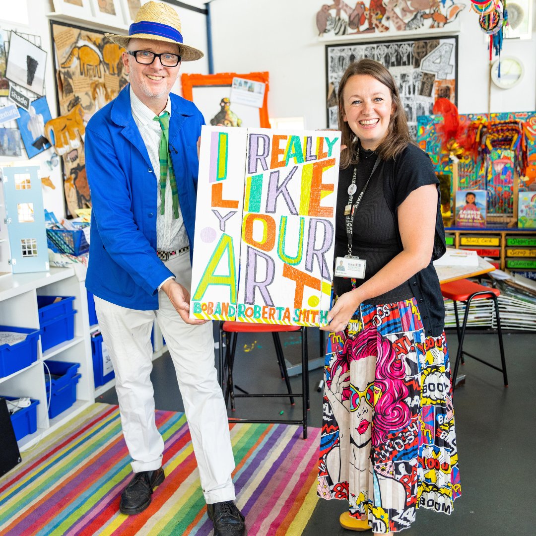 Join our Teacher Champion Scheme to receive great benefits including a limited-edition artwork print for your school. 🖼️ This year's print was created by the one and only @BobandRoberta. Sign up here 👉bit.ly/3vmmcNs 📸David Madden Photography @artukdotorg @FreelandsF