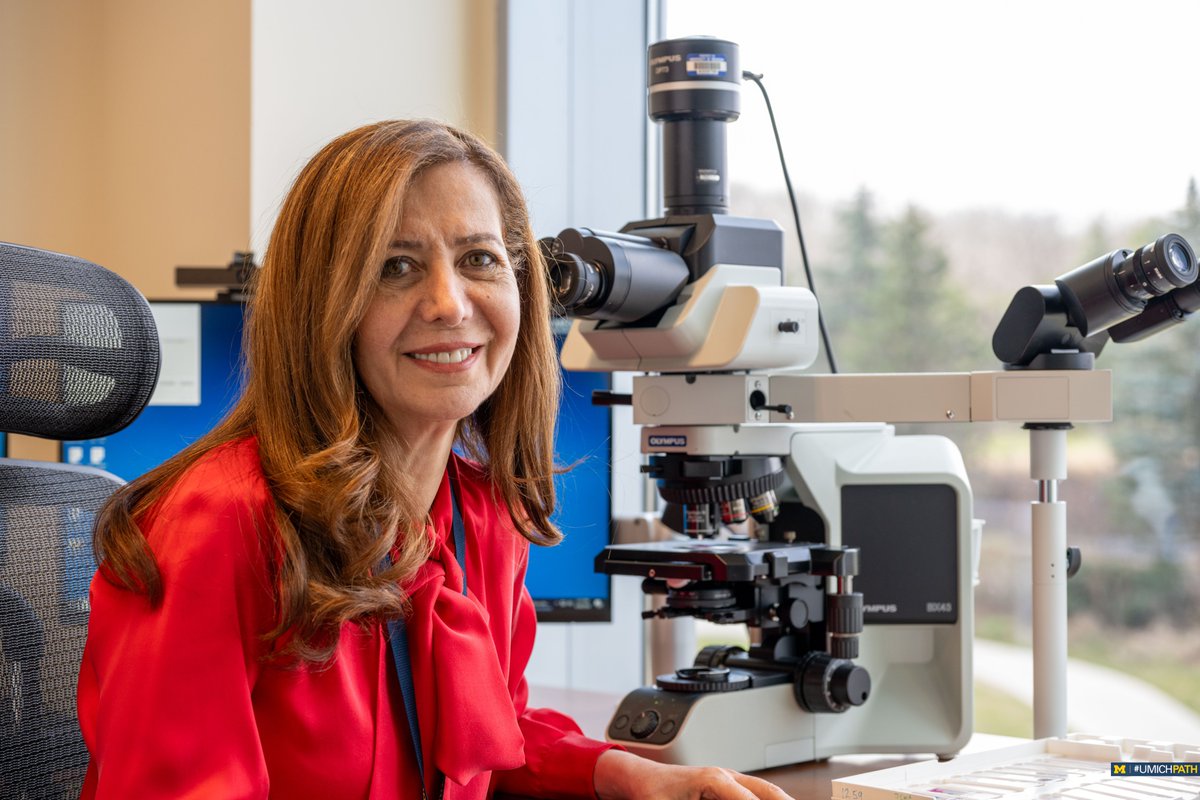 Dr. Rouba Ali-Fehmi has a passion for global health and advancing patient care. Currently, she is working with lower and middle-income countries to assist with digital pathology and is the host of the breast pathology clinic at @UMRogelCancer. #UMichPath michmed.org/GqqVz