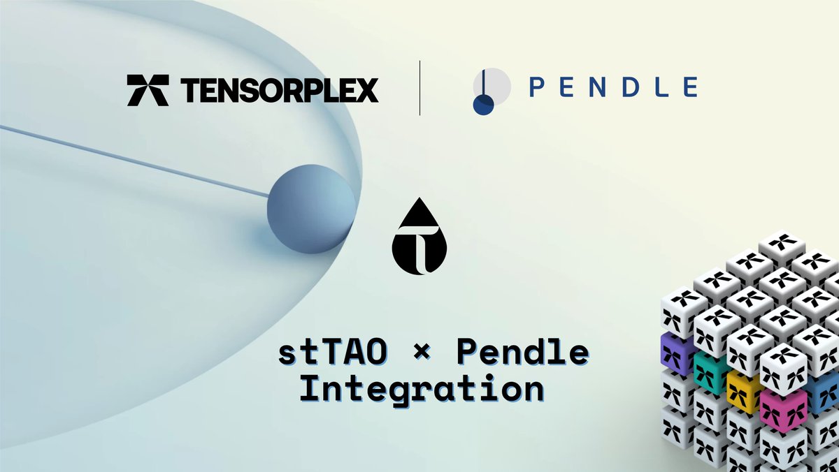We are excited to announce the integration of stTAO with @pendle_fi, providing a range of yield-earning strategies for the Bittensor community to earn with their TAO! (τ, τ) app.pendle.finance/trade/markets/…