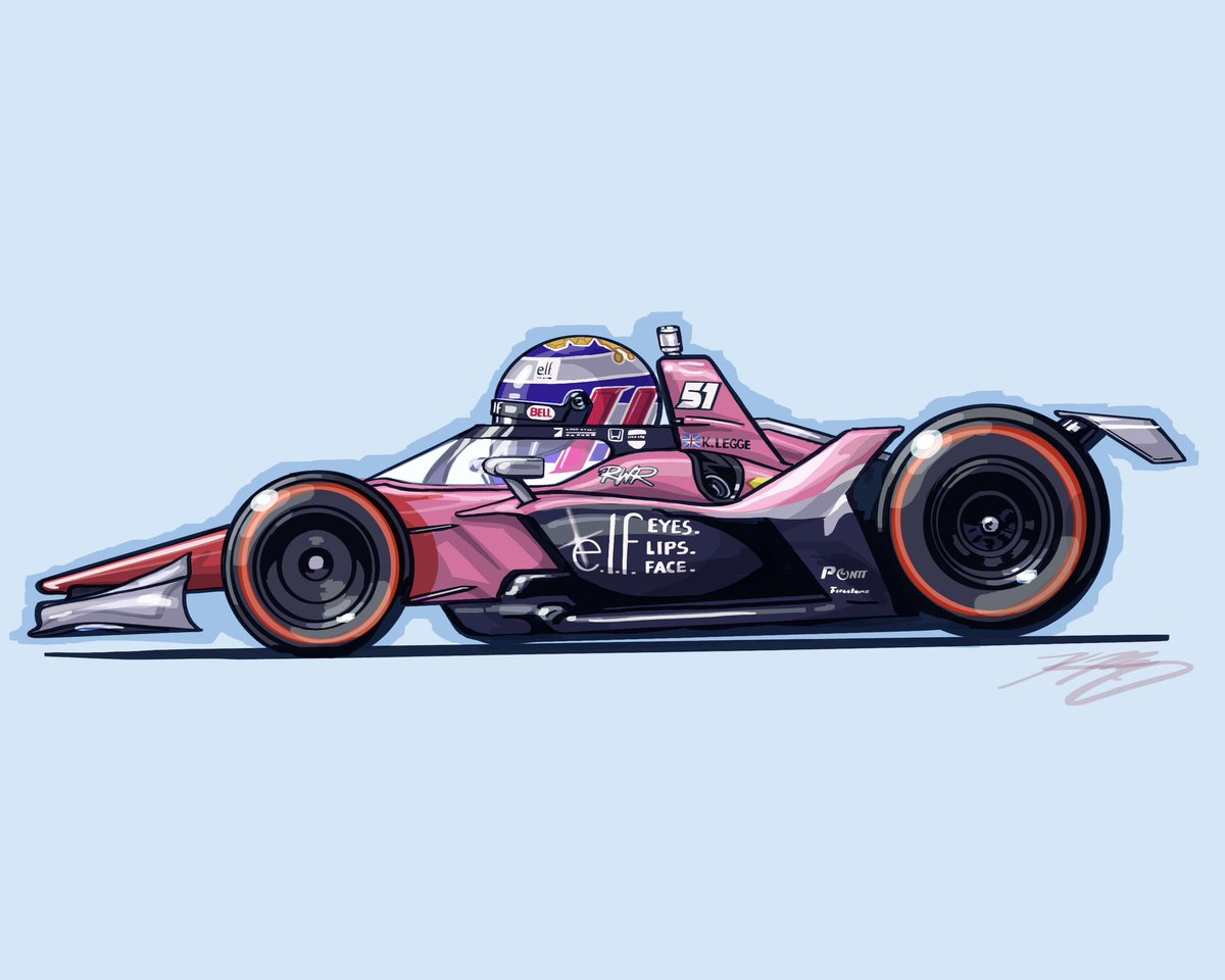 Katherine Legge in the Dale Coyne Racing Honda for this year’s Indy 500 #indy500 #indycar #motorsportsart
