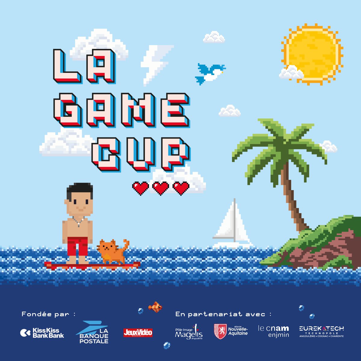 KissKissBankBank (@kissbankers) on Twitter photo 60 jours.
C'est le temps qu'il vous reste pour préparer votre candidature et la soumettre à la Game Cup, la coupe de France de création de jeux vidéo indé 🏆
lagamecup.com
<a href="/LaBanquePostale/">La Banque Postale</a> <a href="/Jeux_Video_Mag/">Jeux Vidéo Magazine</a> <a href="/magelisinfos/">Pôle Image Magelis</a> <a href="/NvelleAquitaine/">Nouvelle-Aquitaine</a> <a href="/Cnam_Enjmin/">Cnam-Enjmin</a> Eurekatech 60 jours.
C'est le temps qu'il vous reste pour préparer votre candidature et la soumettre à la Game Cup, la coupe de France de création de jeux vidéo indé 🏆
lagamecup.com
<a href="/LaBanquePostale/">La Banque Postale</a> <a href="/Jeux_Video_Mag/">Jeux Vidéo Magazine</a> <a href="/magelisinfos/">Pôle Image Magelis</a> <a href="/NvelleAquitaine/">Nouvelle-Aquitaine</a> <a href="/Cnam_Enjmin/">Cnam-Enjmin</a> Eurekatech