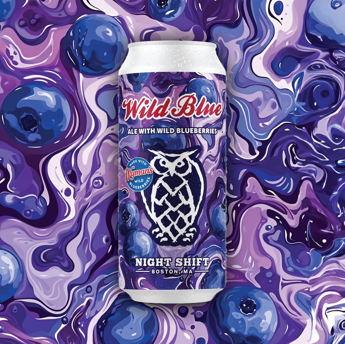 Embark on a refreshing journey into the Wild Blue! 🫐🍻 Brewed with @wymansfruit Wild Blueberries, this NEW 4.3% blueberry ale bursts with juicy, fruity flavors of everything blue. Grab yours in cans & on draft at Everett and Lovejoy, and on shelves & taps near you now!