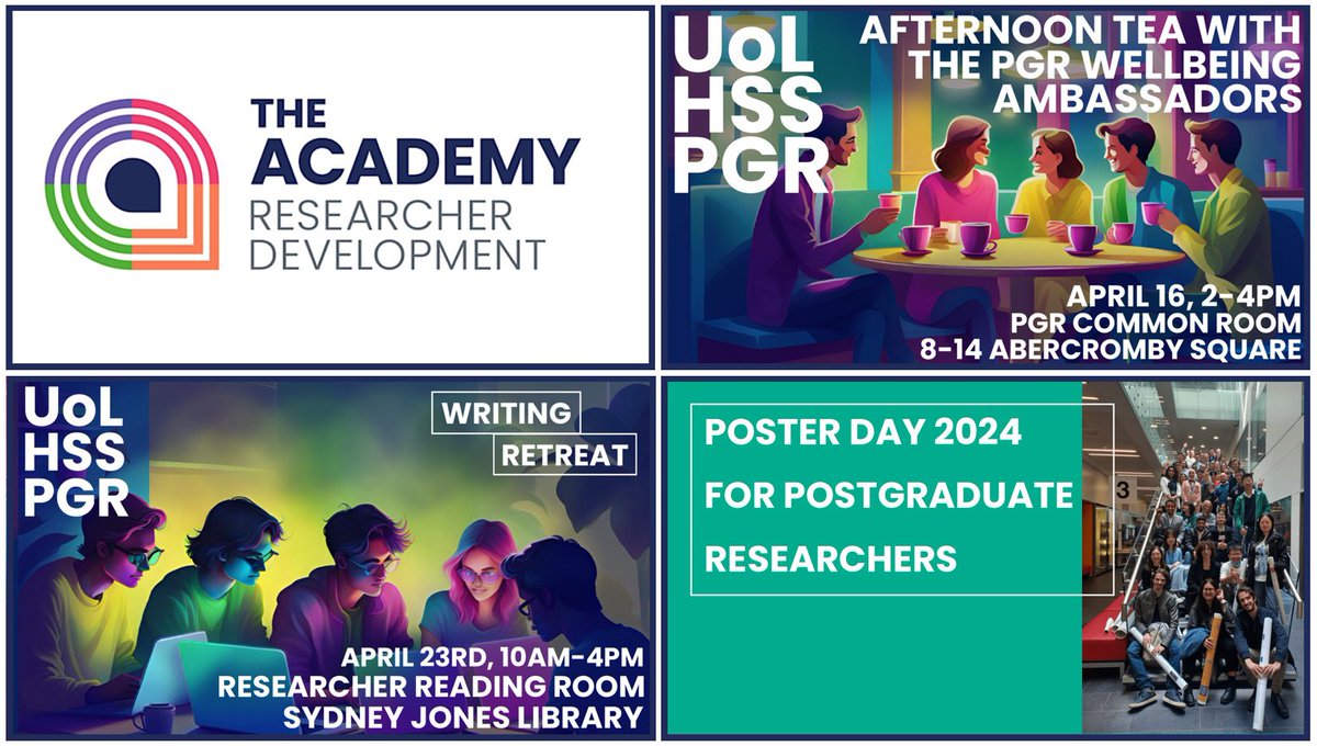 UoL Humanities and Social Sciences PGR (@livunihss_pgr) on Twitter photo Our Events page currently has details on upcoming Writing Retreats hosted by the Faculty PGR Wellbeing Ambassadors as well as the <a href="/LivUni/">University of Liverpool</a> Poster Day 2024. The page is regularly updated so keep checking back for new events! liverpool.ac.uk/humanities-and… Our Events page currently has details on upcoming Writing Retreats hosted by the Faculty PGR Wellbeing Ambassadors as well as the <a href="/LivUni/">University of Liverpool</a> Poster Day 2024. The page is regularly updated so keep checking back for new events! liverpool.ac.uk/humanities-and…
