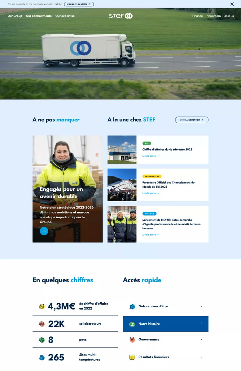 Enorme boulot d'équipe sur la refonte de la plateforme #Drupal du Groupe STEF (multi-sites). Bravo l'équipe <a href="/bluedrop_drupal/">Bluedrop Agence web</a> 
bluedrop.fr/content/usine-…