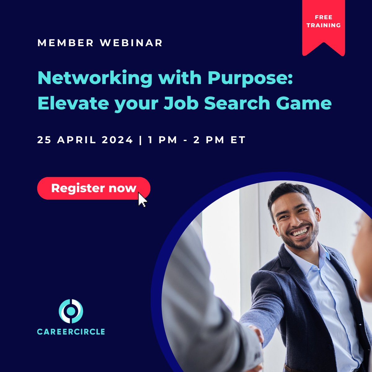 Need help with #networking? 🤔 We have just the event for you! Thursday, April 25th, CareerCircle will continue our Expand Your Circle Webinar Series by sharing expert tips on effective networking. Click here to reserve your spot: hubs.la/Q02spkcF0