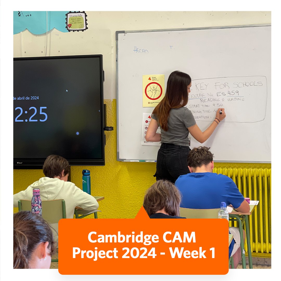 ExamsMadrid's tweet image. Esta semana Exams Madrid comienza a examinar a los alumnos del programa bilingûe de la Comunidad de Madrid. Más de 2000 alumnos se examinarán del A2 Key for Schools y B1 Preliminary for Schools.
¡Mucha suerte a todos! #Programabilingue #EducaMadrid  #cambridgeengsp