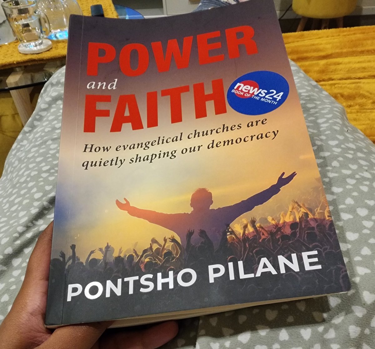 This is how I'm feeling about @pontsho_pilane's 'Power and Faith: How Evangelical Churches are shaping our Democracy' at the moment. There's just something about topics you've thought about at surface level being a million times deeper and serious.