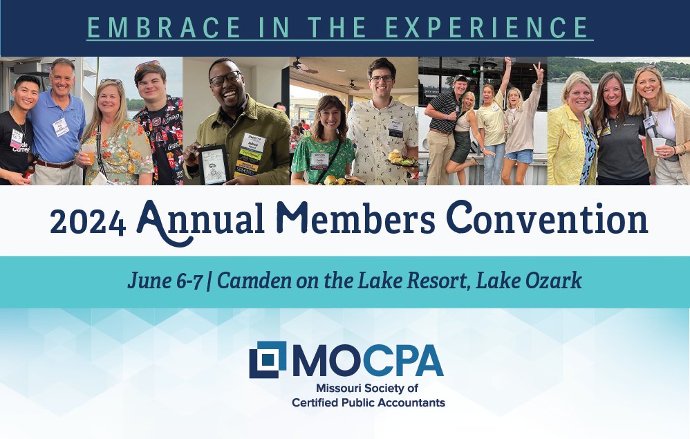 Register now for the 2024 Annual Members Convention, which will take place June 6-7 at Camden on the Lake Resort in Lake Ozark! mocpa.org/cpe/091811eas:…