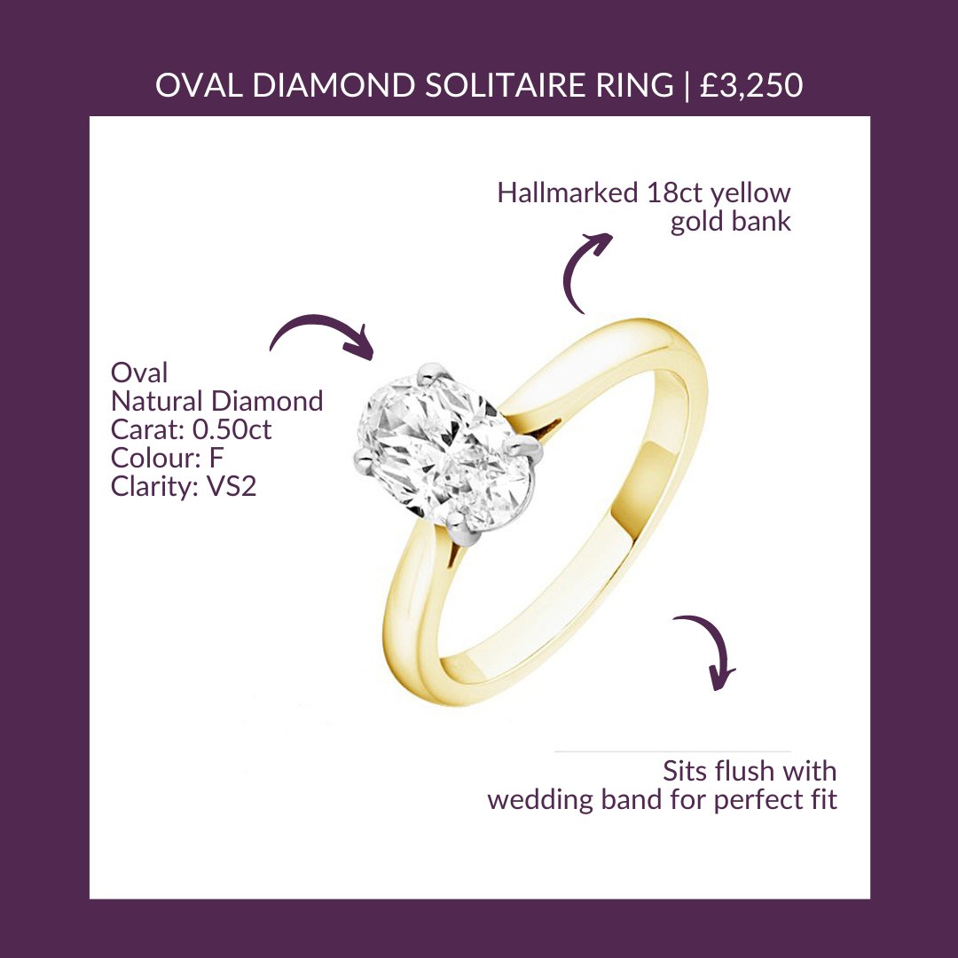 We're being asked for lots of oval diamond rings at the moment, so here's one that just landed! ow.ly/8vvz50RciTN #engagementring #ovaldiamond #ovalengagement