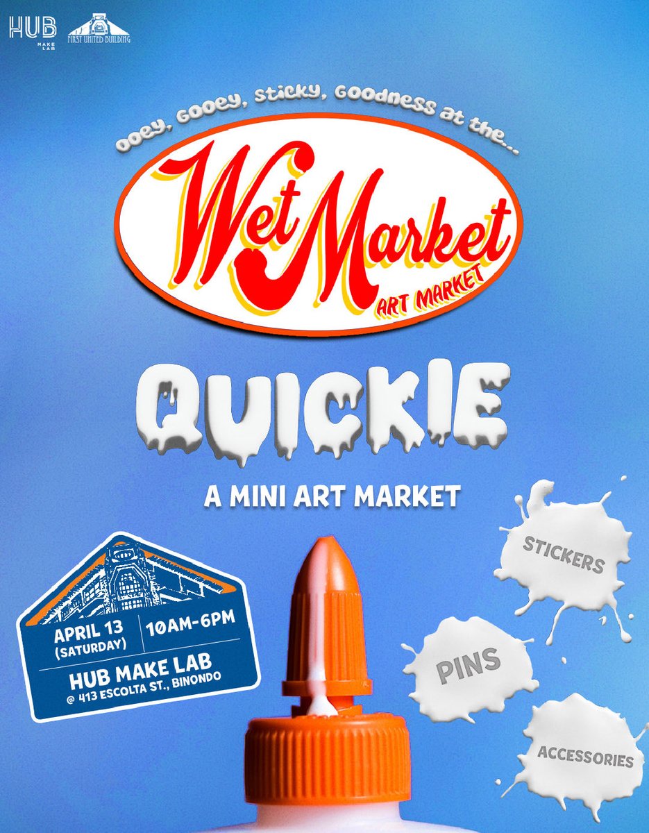 Hi guys! Come visit us at Hub make lab this Saturday for Wet Market's mini art market from 10am-6pm 👋