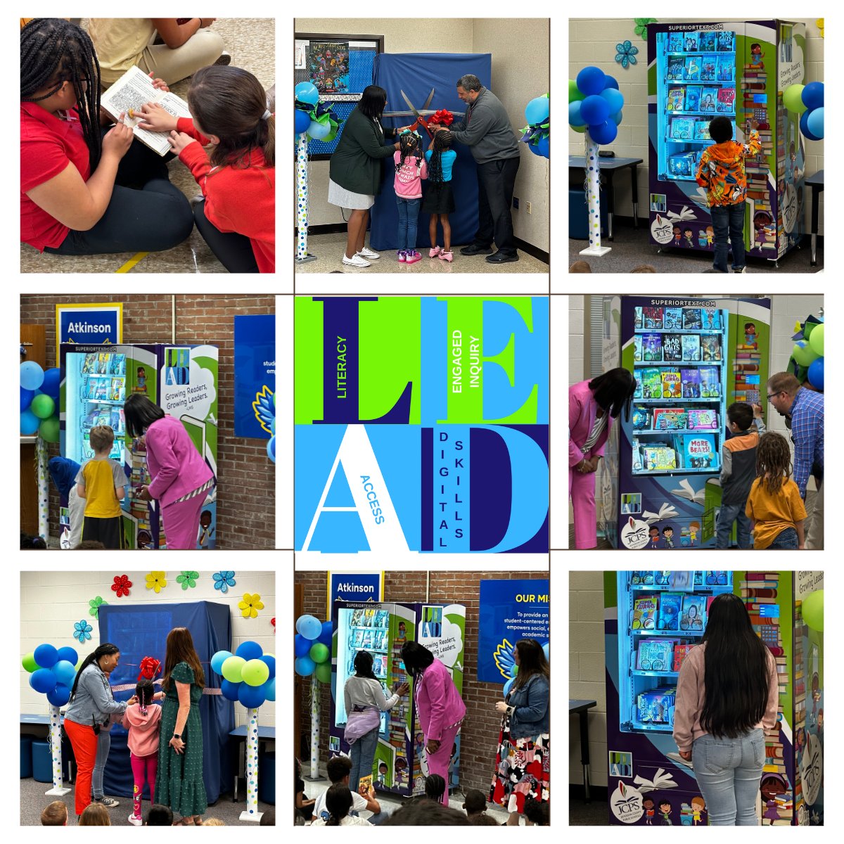 JCPS Library Media Services Department (@jcps_lms) on Twitter photo We were thrilled to unveil new book vending machines in 4 <a href="/JCPSKY/">JCPS</a> schools! 📚🎉 Opening doors to imagination & knowledge with the push of a button! Empowering Ss one book at a time! #JCPSLibraries #MakingLibrariesMagical #ReadersAreLeaders #Literacy <a href="/SuperiorText/">Superior Text - Home of the Book Nook</a> <a href="/JCPSLMSDrLynn/">JCPSLMSDr.Lynn</a> We were thrilled to unveil new book vending machines in 4 <a href="/JCPSKY/">JCPS</a> schools! 📚🎉 Opening doors to imagination & knowledge with the push of a button! Empowering Ss one book at a time! #JCPSLibraries #MakingLibrariesMagical #ReadersAreLeaders #Literacy <a href="/SuperiorText/">Superior Text - Home of the Book Nook</a> <a href="/JCPSLMSDrLynn/">JCPSLMSDr.Lynn</a>