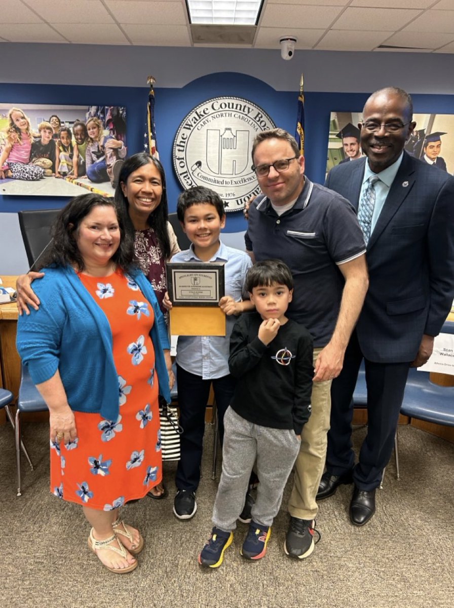 The Spotlight on Students program provides each school the opportunity to recognize a student in 3rd-12th grade who has demonstrated accomplishment personally and academically at a Wake County Board of Education meeting. Congratulations to Ethan for representing Fuller Magnet!
