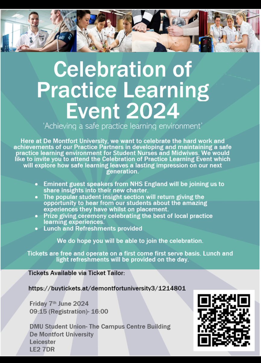 Join us for our Celebration of Practice Learning Event 2024 tickettailor.com/events/demontf…