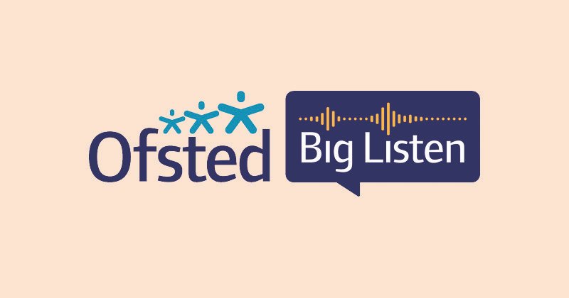 .@Ofstednews have launched their ‘Big Listen’ campaign to take on board the views of parents, children & providers as they reform inspections. They’ve launched consultations to gather feedback for this work, both worth responding to. More, here: tinyurl.com/34tsm9hc.