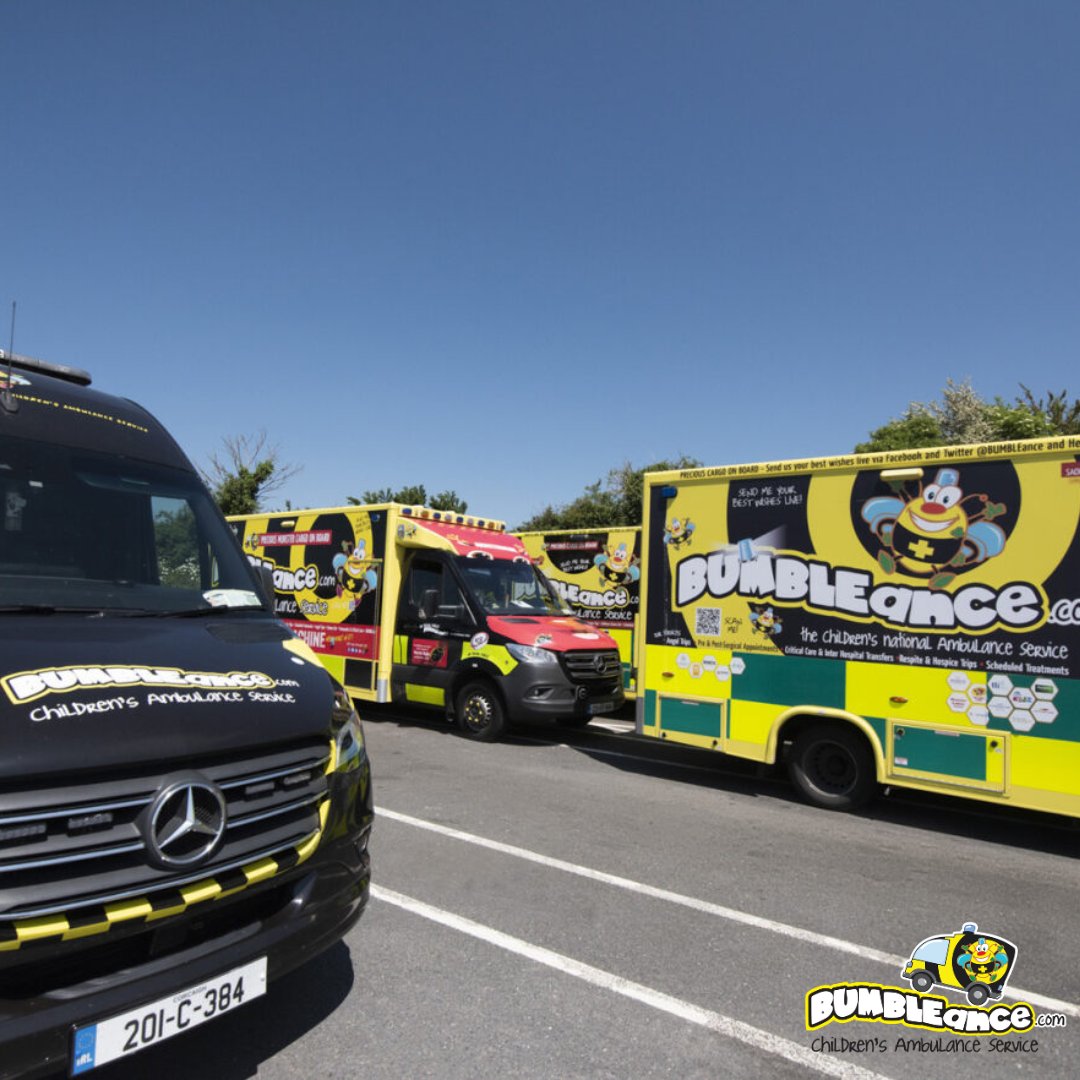 BUMBLEance is Ireland's Children's Ambulance Service. Each year we provide 2,000 trips and travel over 500,000km, supporting children and their families in every county across Ireland. In 2024, we expect to surpass 2,300 trips for the first time.