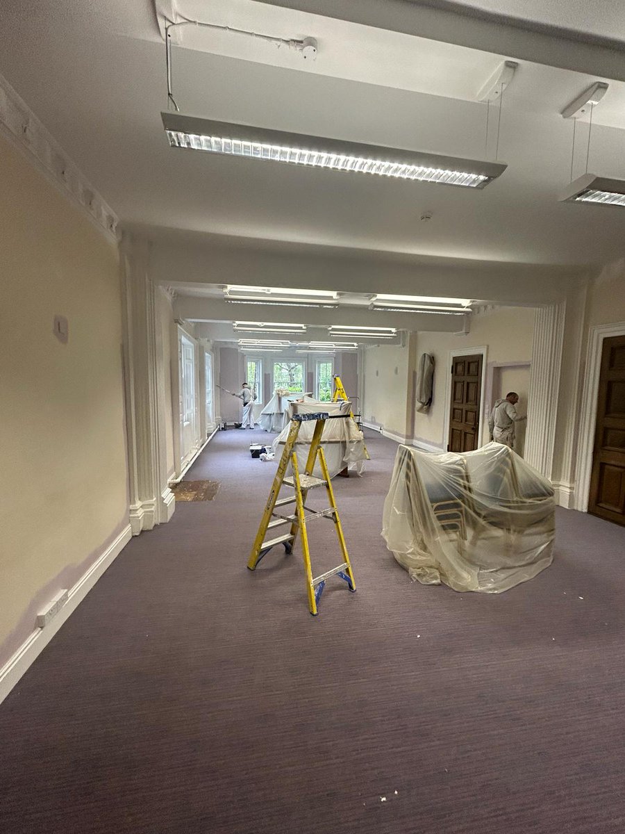 Work is underway in the Gruggen Room @PockSchool, ready for welcoming @PocklingtonOPs later in the term.   Looking forward to seeing the transformation. #modernisingtradition