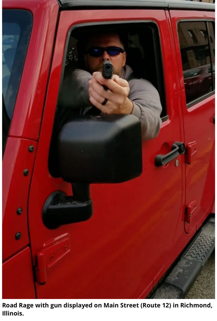 @CalltoActivism You’re famous now chief! 🫡 “The armed driver of a red Jeep Wrangler was identified as Brian Schimian, who was charged with disorderly conduct, reckless driving and aggravated assault with a deadly weapon, according to Richmond Police Department.” arlingtoncardinal.com/2019/04/driver…