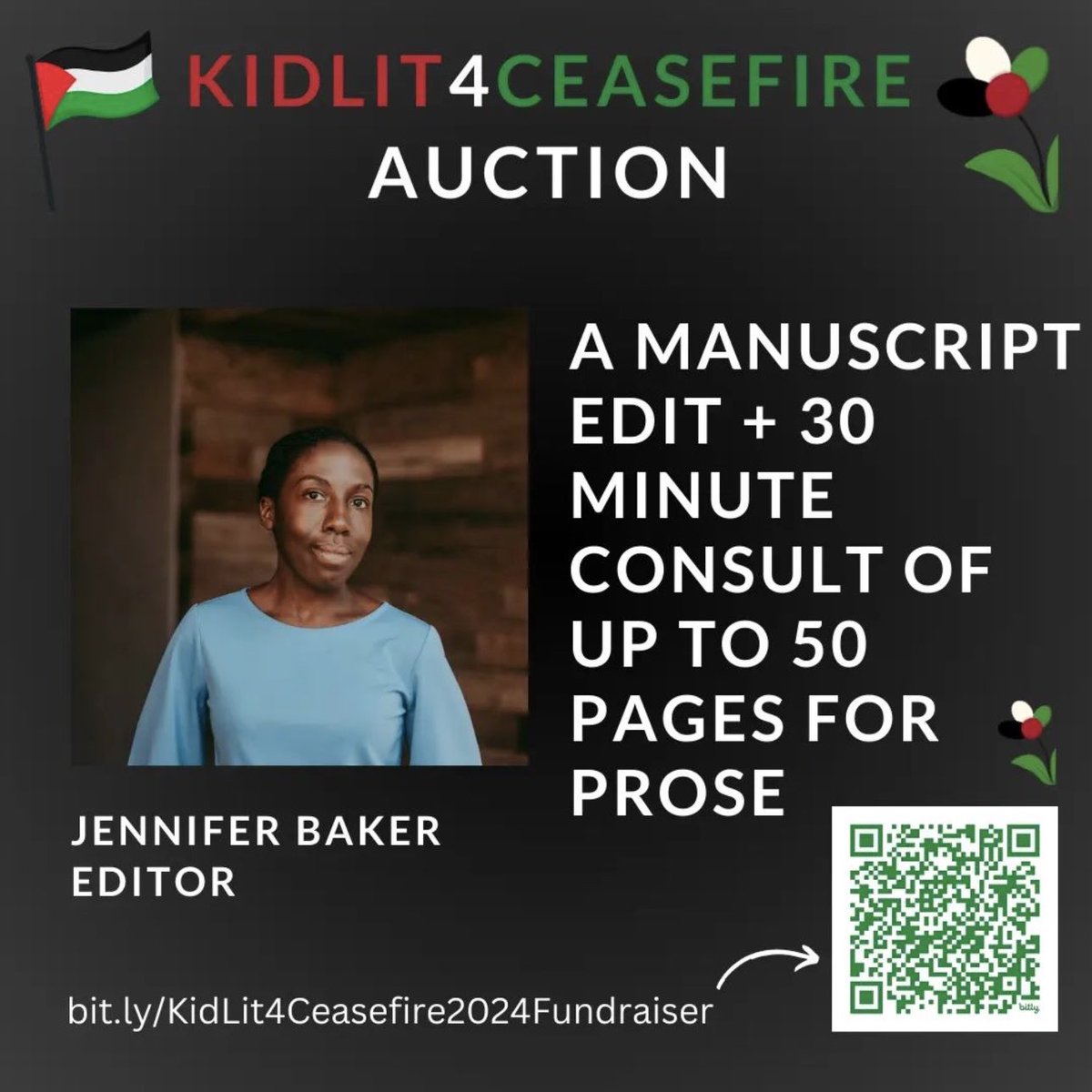Hey y’all! Tomorrow (4/11) at 10pm EST is the last day to get in on the auctions for #KidLit4Ceasefire where all proceeds go to orgs helping folx in Palestine, Sudan, and Congo. Hundreds of items are up for grabs! #AltText 32auctions.com/KidLit4Ceasefi…