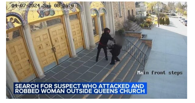 A 68 year old woman walking to church is in critical condition after she was violently shoved down steps and robbed by a black man. The brazen and violent attack happened on church steps in Queens, NY. He took her cellphone, credit cards and cash. The attack was captured on…