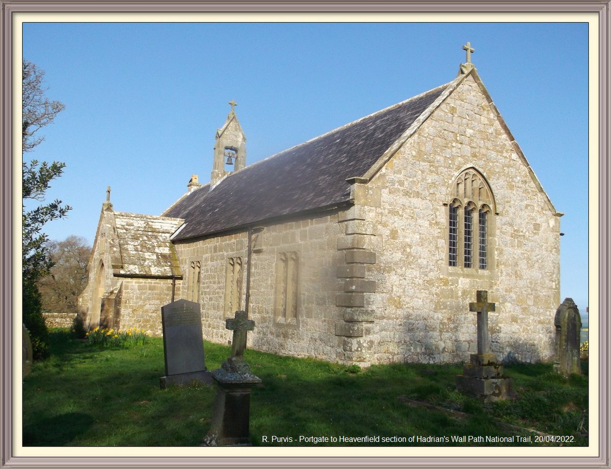 So many favourite spots on Portgate to Heavenfield section of Hadrian's Wall Path National Trail. Going to sign off with pictures of some of them. St. Oswald's Church, Heavenfield in Wall mile 25.
